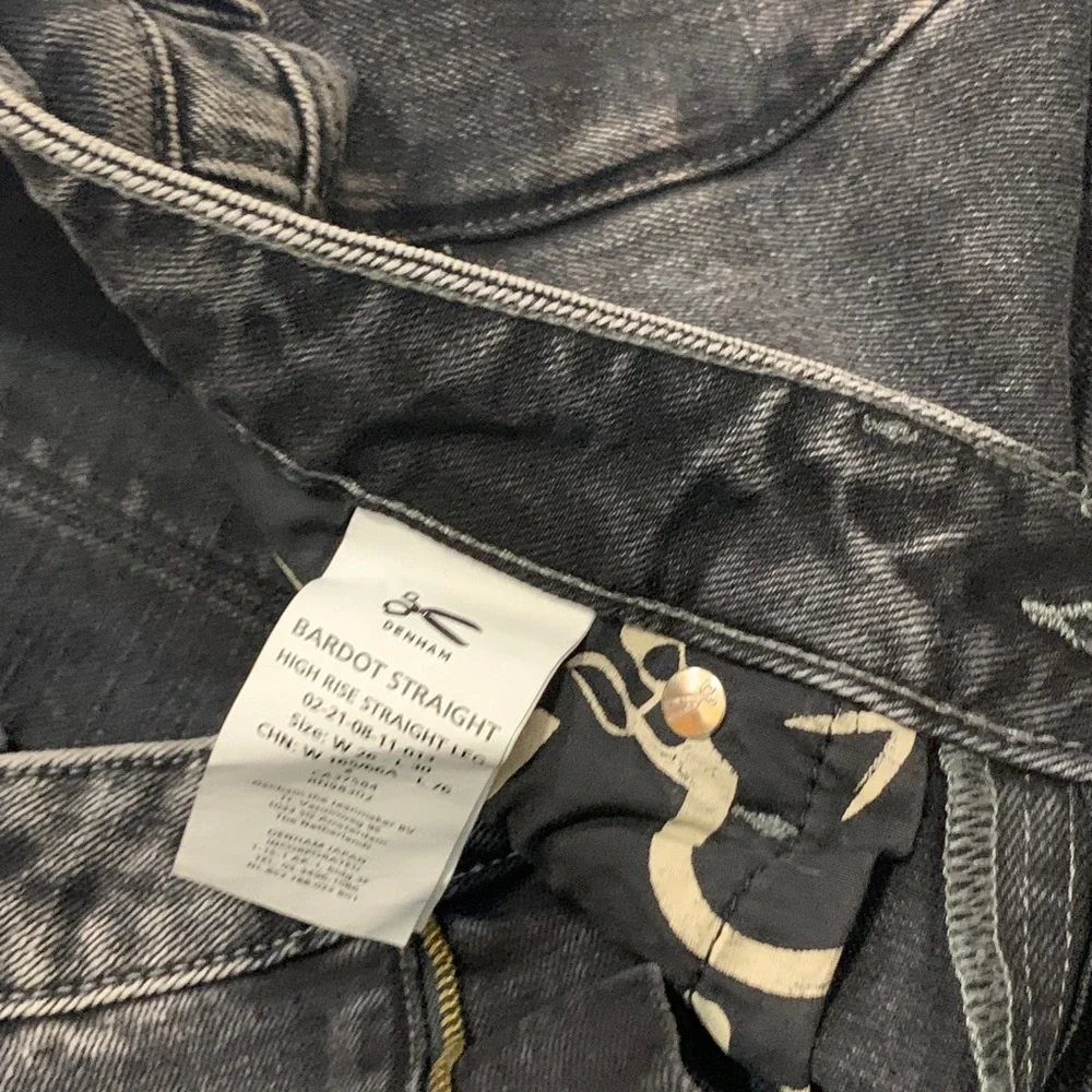 26 / DENHAM HIGH RISE STRAIGHT LEG JEANS - Picture 6 of 7